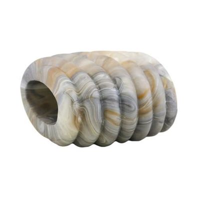 Tuchring 35x34x23mm Spirale Kunststoff grau-beige-marmoriert matt