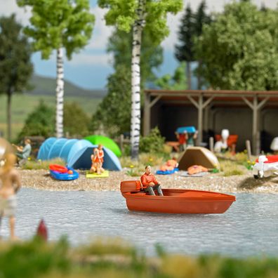 Busch 5480 See mit fahrendem Boot, Modellbausatz 1:87 (H0)