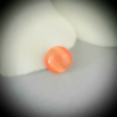 Floating-Charm-Einleger Cateye, rund, orange - DB-CH0028