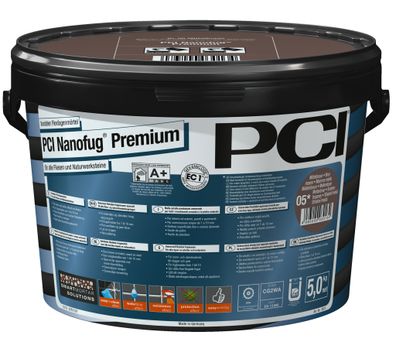 PCI Nanofug Premium 5 kg Flex-Fugenmörtel Flexfug Fugenmasse Innen Außen Fliesen Sika