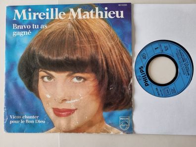 Mireille Mathieu/ ABBA - Bravo Tu As Gagné 7'' Vinyl France/ COVER WORN!!!