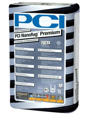 PCI Nanofug Premium 15kg Flex-Fugenmörtel Flexfug Fugenmasse Innen Außen Fliesen Sika