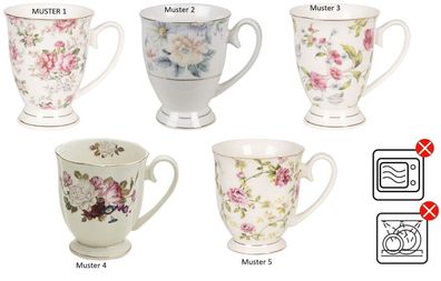 Kaffeebecher Shabby Clayre & Eef Kakaobecher Kaffee Tasse wählen aus 5 Modellen