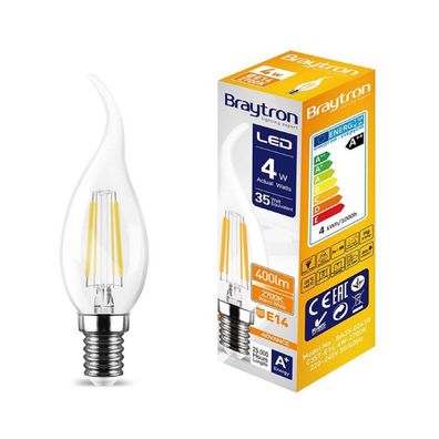 LED Leuchtmittel | E14 Filament | Flamme | C35T | 4W | 400 Lumen | Birne | Lampe