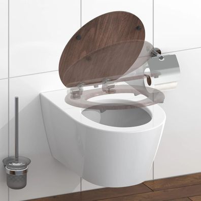 Schütte Toilettensitz Soft-Close DARK WOOD MDF