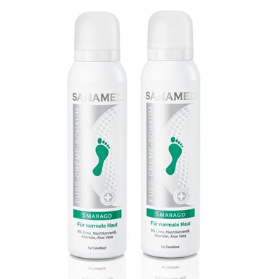 Sanamed Fuß Creme Schaum Smaragd 2x 150ml Dose