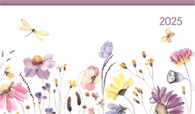 Kalender 2025 -Ladytimer Pad Flower Field 2025- 15,6 x 9cm