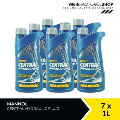 Mannol Central Hydraulic Fluid Hydrauliköl Servolenkungsöl 7x1 Liter