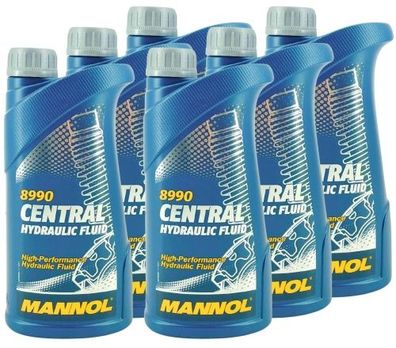 Mannol Central Hydraulic Fluid Hydrauliköl Servolenkungsöl 6x1 Liter