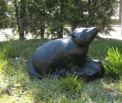 3D Ziel Bogensport Zielscheibe Bogenziel 3D-Tier Waschbär schwarz