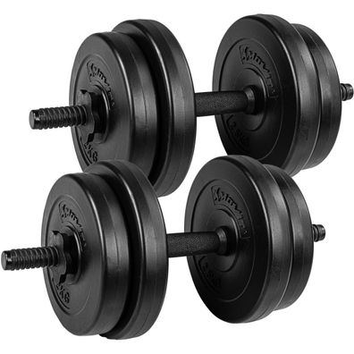 Movit® Kurzhanteln 2er Set 20 kg Kurzhantelset Dumbbells Hanteln Hantelscheiben