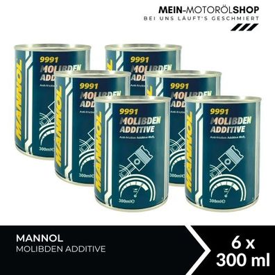 Mannol Molibden Additive Motoröl und Schaltgetriebeöl Additiv 6x300 ML