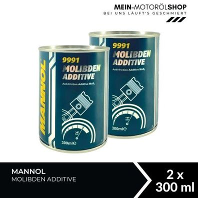 Mannol Molibden Additive Motoröl und Schaltgetriebeöl Additiv 2x300 ML