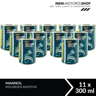 Mannol Molibden Additive Motoröl und Schaltgetriebeöl Additiv 11x300 ML