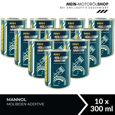 Mannol Molibden Additive Motoröl und Schaltgetriebeöl Additiv 10x300 ML