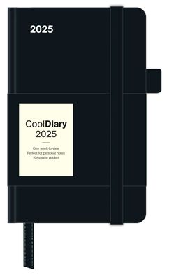 Kalender 2025 -Cool Diary Black 2025- 9 x 14cm