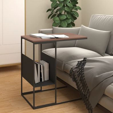 vidaXL Beistelltisch Schwarz 55x36x59,5 cm Holzwerkstoff