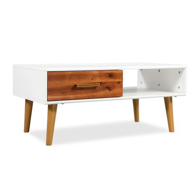 vidaXL Couchtisch Massivholz Akazie 90x50x40 cm