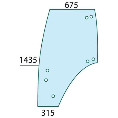 Türscheibe links für Fendt Farmer 307-309, neu