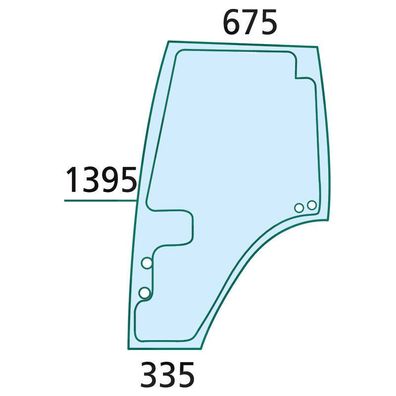 Türscheibe rechts für Fendt Favorit 824, Favorit 916, neu