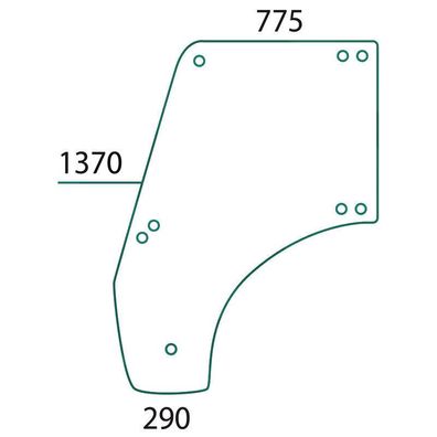 Türscheibe Deutz Agro Kid, links/rechts, Farbe klar, neu