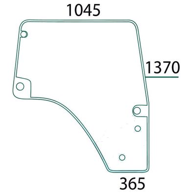 Türscheibe rechts für Deutz Agrofarm 410, 420, 430, neu