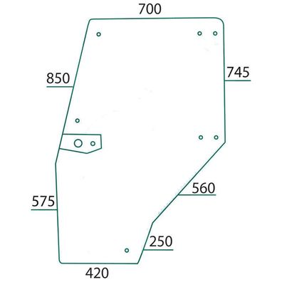 Türscheibe Deutz rechts, Farbe klar, DX3.10 - 3.90, neu