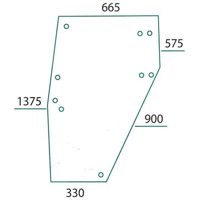 Türscheibe Deutz links, Farbe klar, X145, DX160, DX4, neu