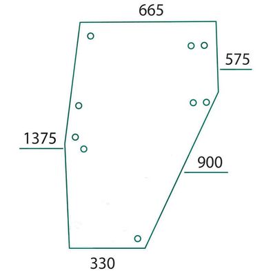 Türscheibe Deutz rechts, Farbe klar, DX145, DX160, DX4, neu