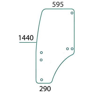 Türscheibe links für John Deere Serie 5020, neu