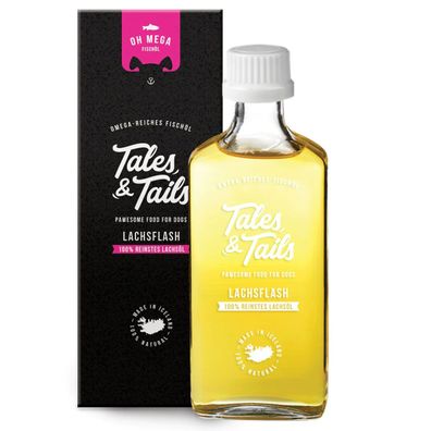 Lachsflash Lachsöl mit Omega 3 für Hunde, 240 ml - Tales & Tails