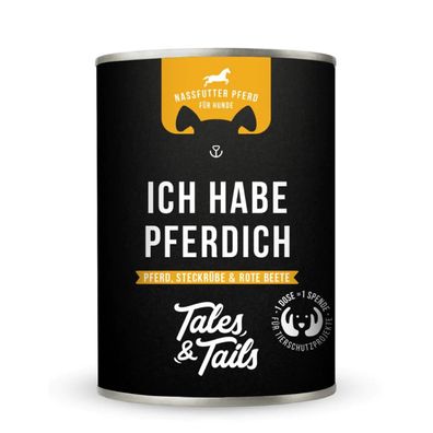 Ich habe PFERDich - Nassfutter Pferd für Hunde, 400 g von Tales & Tails