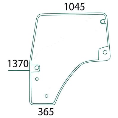 Türscheibe links für Deutz Agrofarm 410, 420, 430, neu