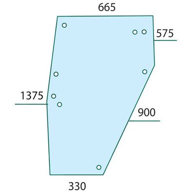 Türscheibe links für Deutz DX85, DX86, DX145, neu