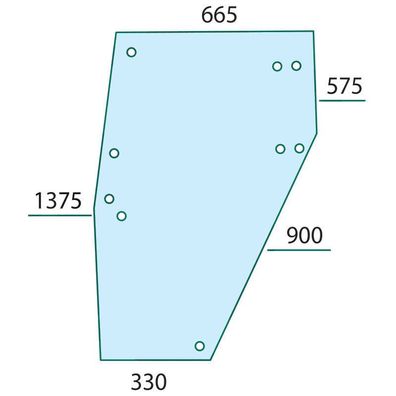 Türscheibe links für Deutz DX145, DX160, DX4, neu