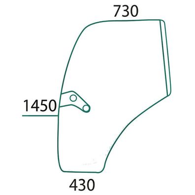 Türscheibe links für Deutz Agrotron K 90 Profiline - K 120 Profiline, neu