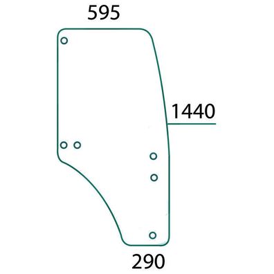 Türscheibe rechts für John Deere Serie 5020, neu