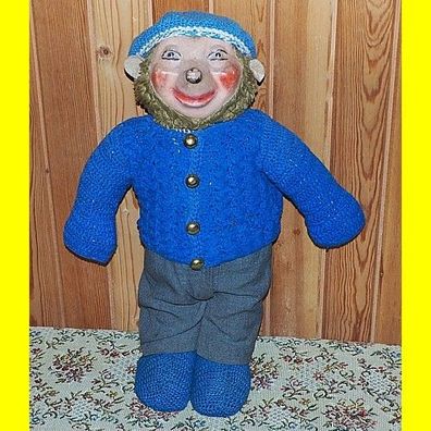 DDR Figur Mecki in blau - ca. 50 cm groß - altersbedingt guter Zustand