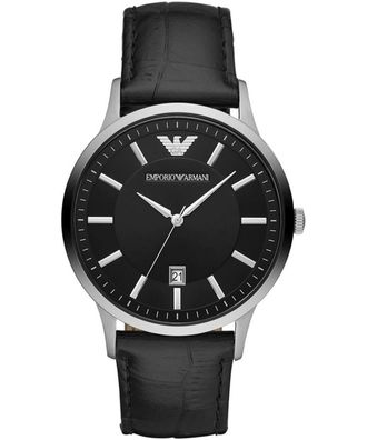 Emporio Armani AR11186 Renato 43mm Scwarz Herrenuhr NEU