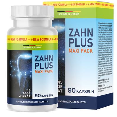 Zahn Plus Kapseln MAXI Pack | Für Zähne und Zahnfleisch | Monatsvorrat 90 Kapseln