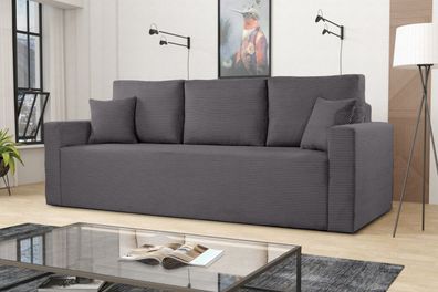 Modernes Sofa ZOOM mit Schlaffunktion Dunkelgrau