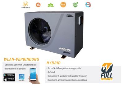 Poolex Silverline 9,2 KW Wärmepumpe Full Inverter-Wlan