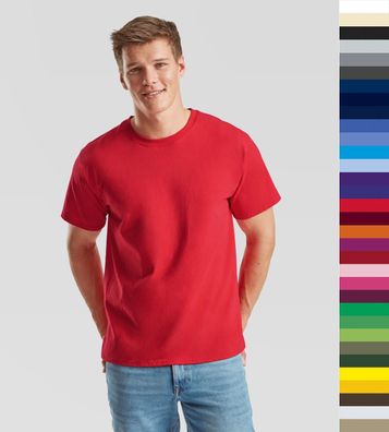 Fruit of the Loom Herren T-Shirt Valueweight Baumwolle Öko-Tex S - 5XL 61-036-0