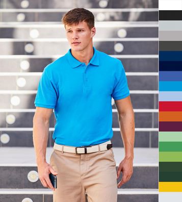 10er Pack FRUIT OF THE LOOM Herren Poloshirt Premium Polo 63-218-0 NEU