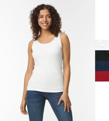 10er Pack Damen Tanktop Gildan Deluxe Softstyle S-2XL Baumwolle Öko-Tex 64200L