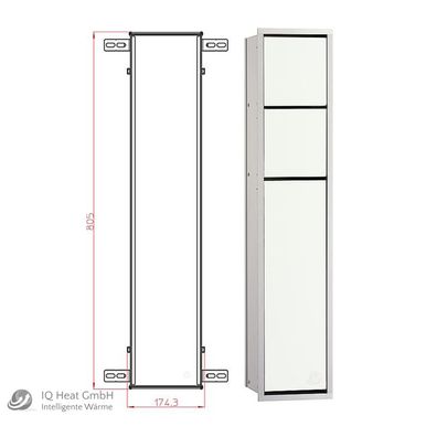 WC Modul emco asis 150 alu / optiwhite Wandcontainer Einbaurahmen