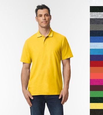 Gildan Herren Poloshirt Deluxe Softstyle Double Pique Baumwolle Öko-Tex 64800