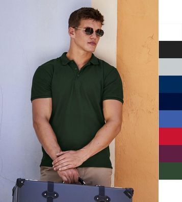 2er Pack dickes Herren Poloshirt Fruit of the Loom Heavyweight Hemd 63-204-0