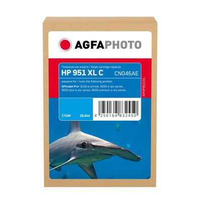 AgfaPhoto Tintenpatrone APHP951CXL wie HP CN046AE 951XL c