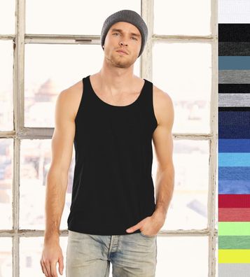 2er Pack Unisex Tank Top Shirt Bella+Canvas Baumwolle Herren Damen Jersey 3480